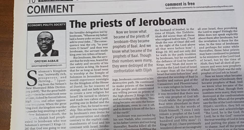 The priests of Jeroboam