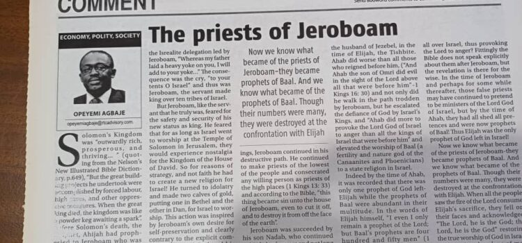 The priests of Jeroboam